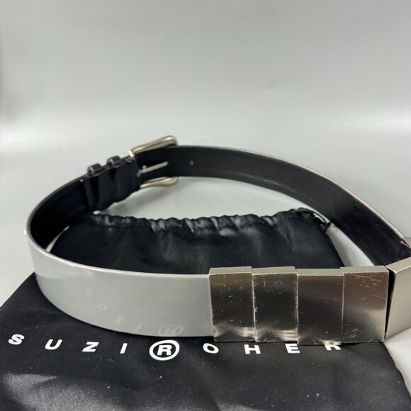 Suzi Oher Gray & Silver Metal Stretchable Belt Six Size Medium Plus main image 11